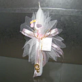 C2229-Vela alta decorada com cegonha madeira